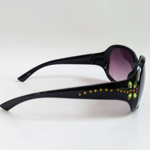 NWT Vintage 90's Large Acetate Lady Fashion Sunglasses (S.Black) - Picture 3 of 7